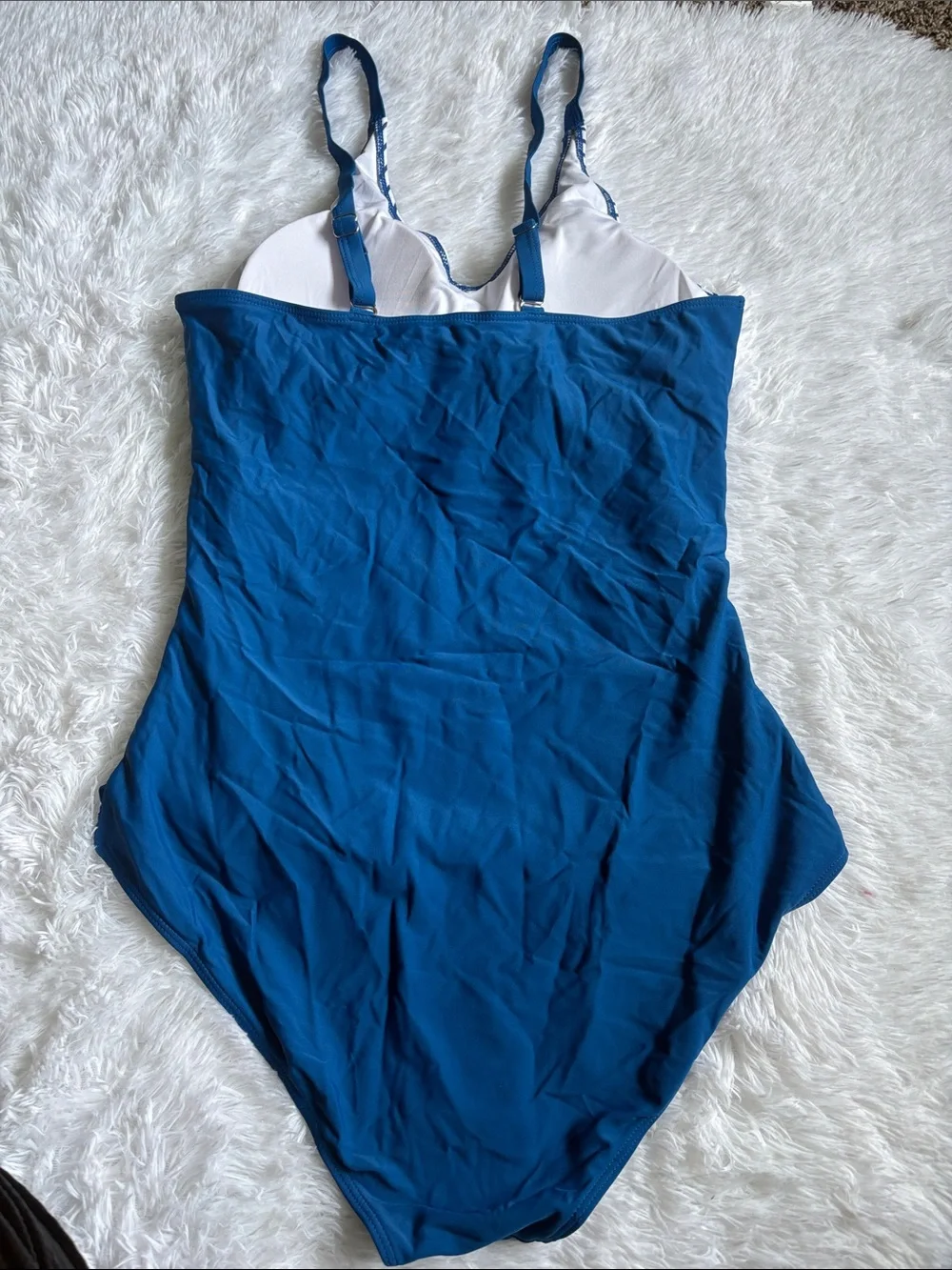 NWOT Blue And White Striped One Piece Swimsuit Size 2XL